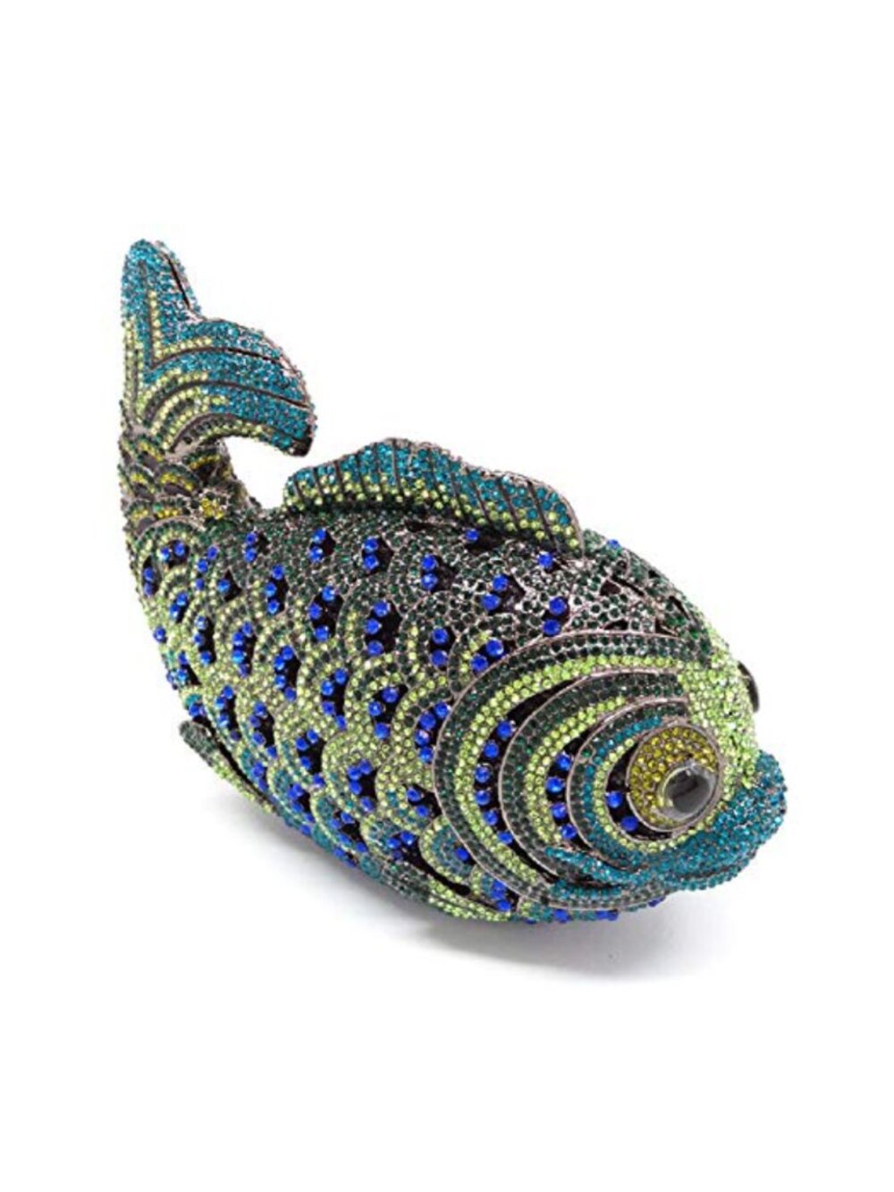 Fish Rhinestone Crystal Clutch Evening Bag Formal Mini